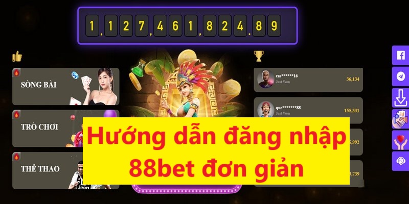 Hướng dẫn đăng nhập của 88bet rất đơn giản cho người dùng